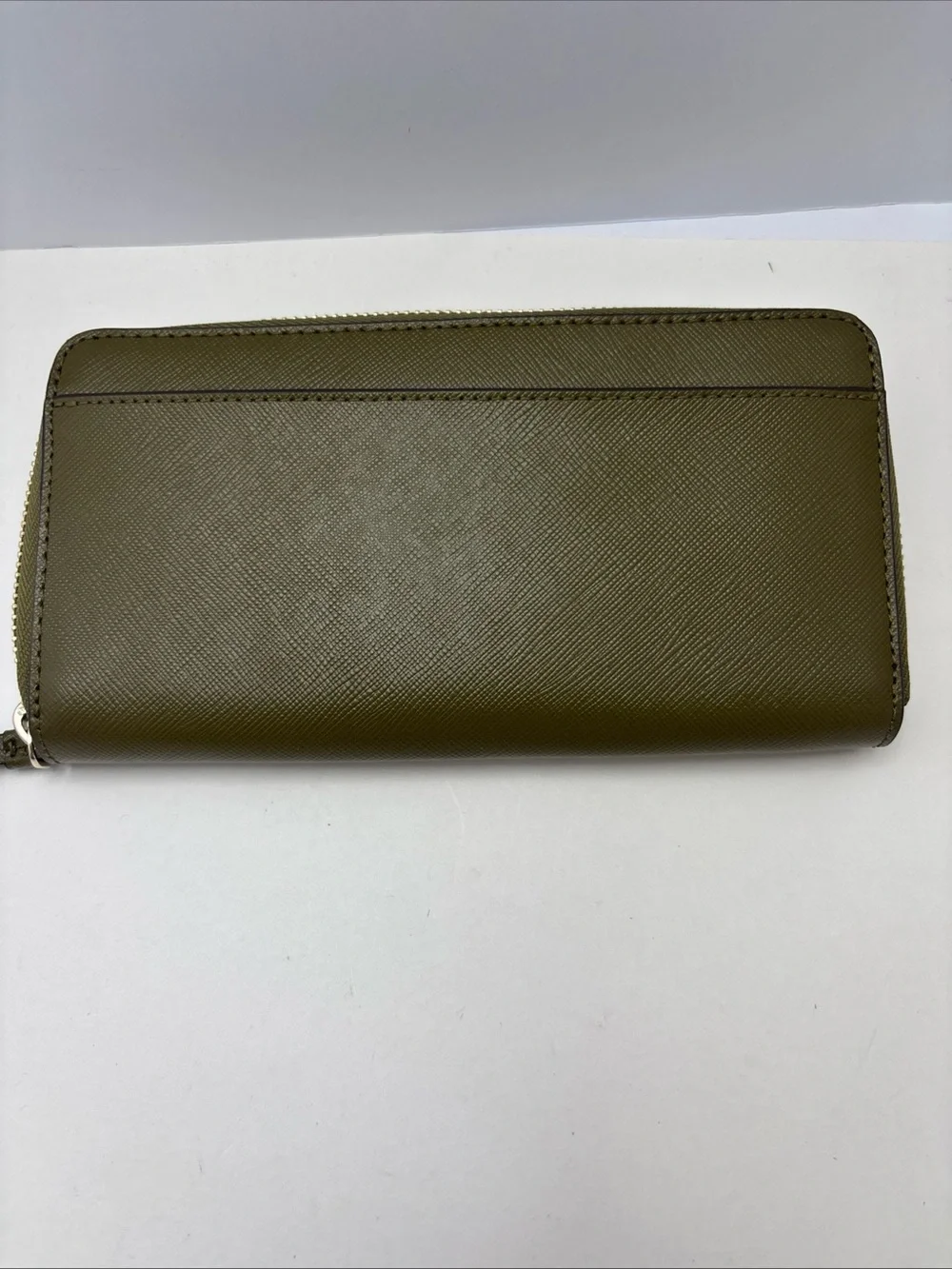 kate spade New York moss green Zip-Around Leather Wallet